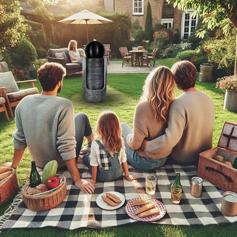 Designová vodní fontána s LED osvětlením